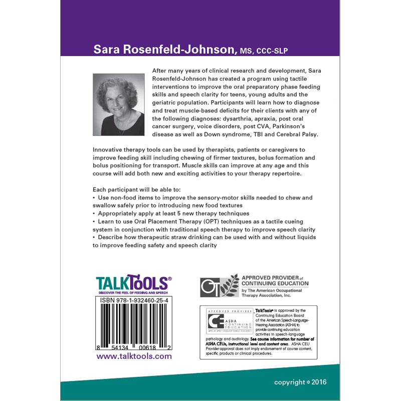DVD : Rehabilitative Feeding and Speech Techniques for Teens and Adults - Image 2